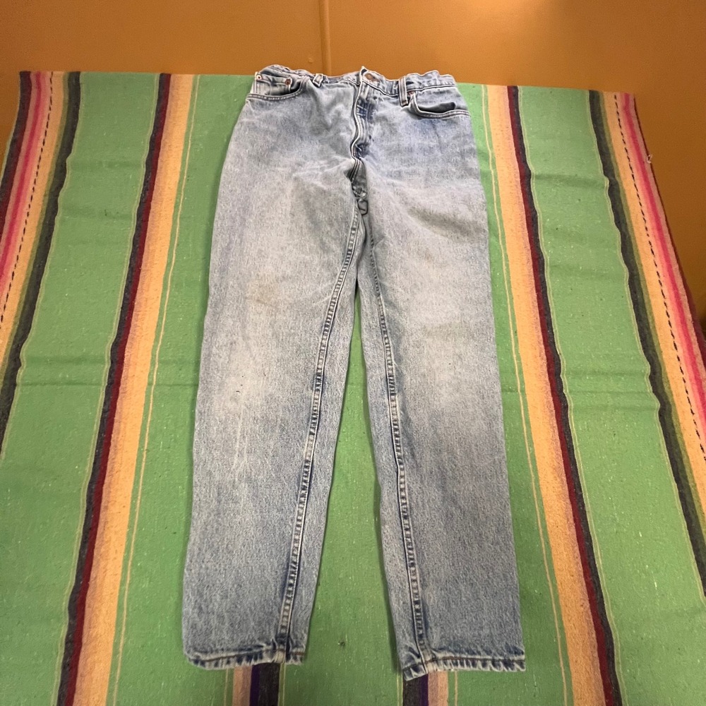 Levis 550 Jeans Mens 28x30 Light Wash Relaxed Fit Tapered Leg Vintage Denim
